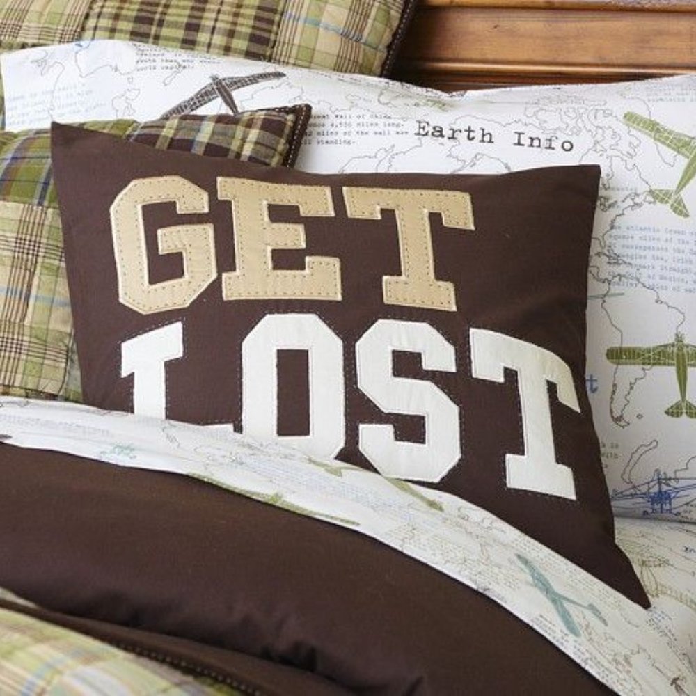 Pottery Barn Kids Get Lost Decorative Pillow Cover New